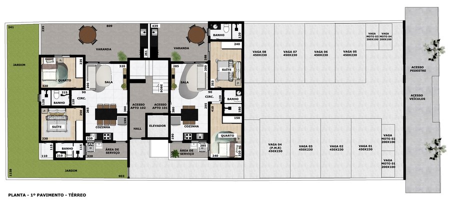 Planta 1º Pavimento - Térreo