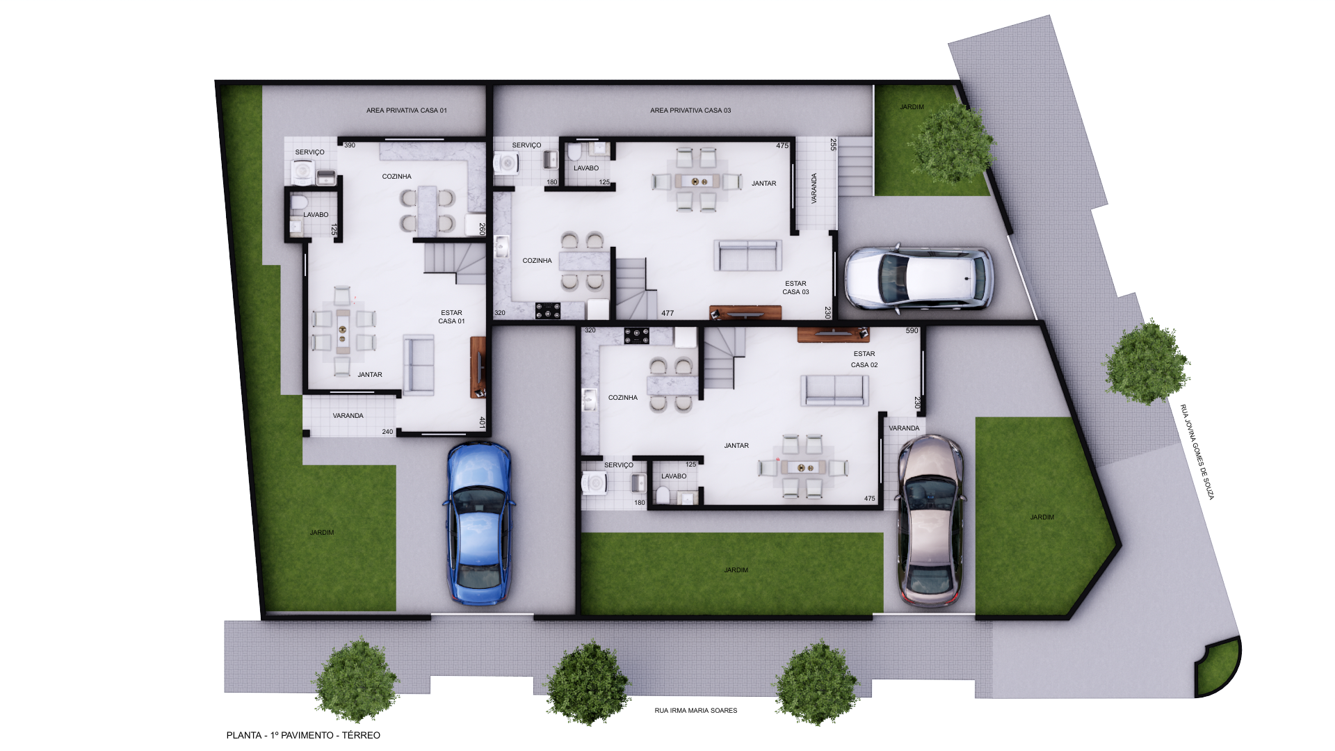 Planta 1º Andar — Térreo
