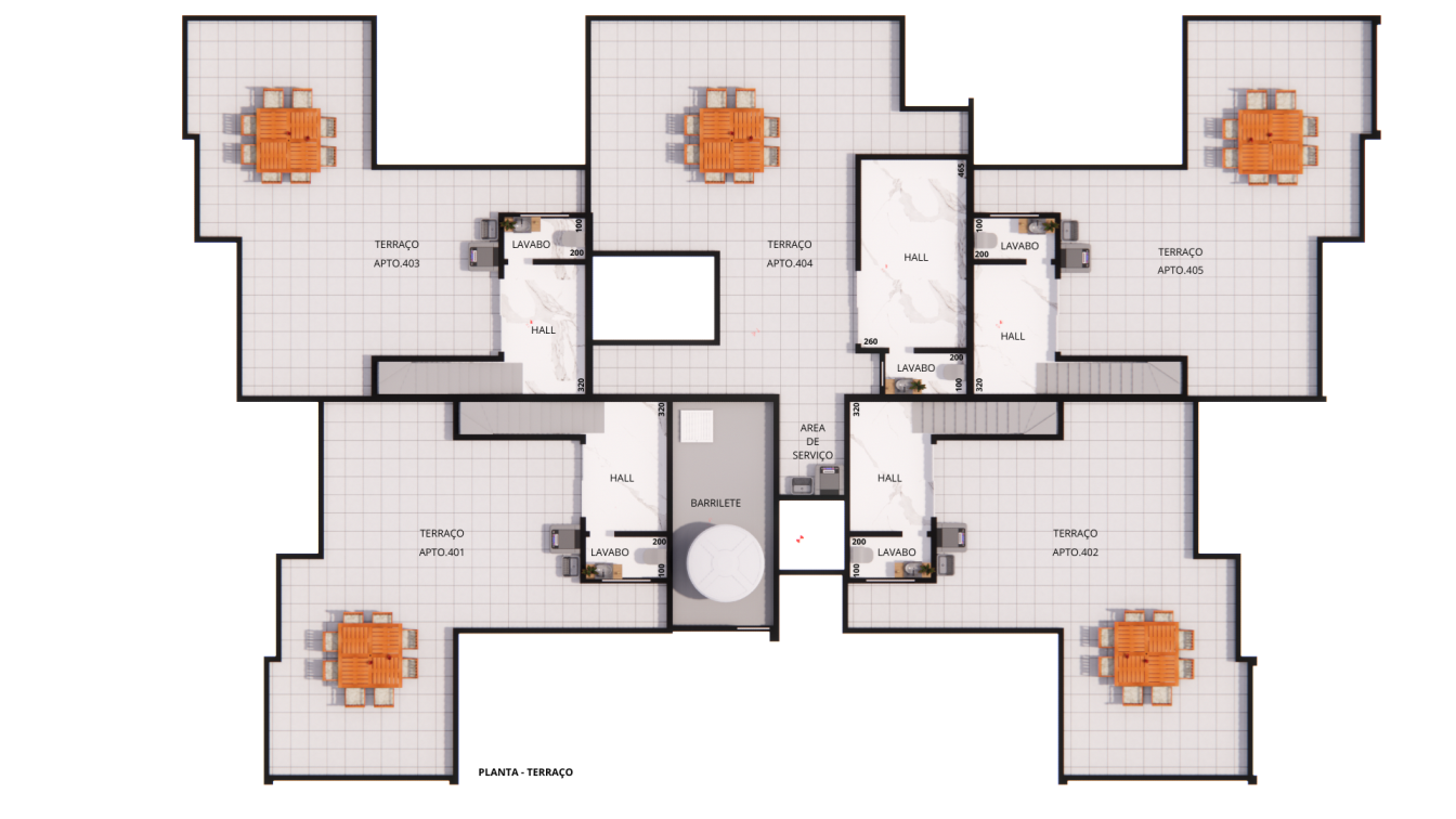 Planta Cobertura — Terraço