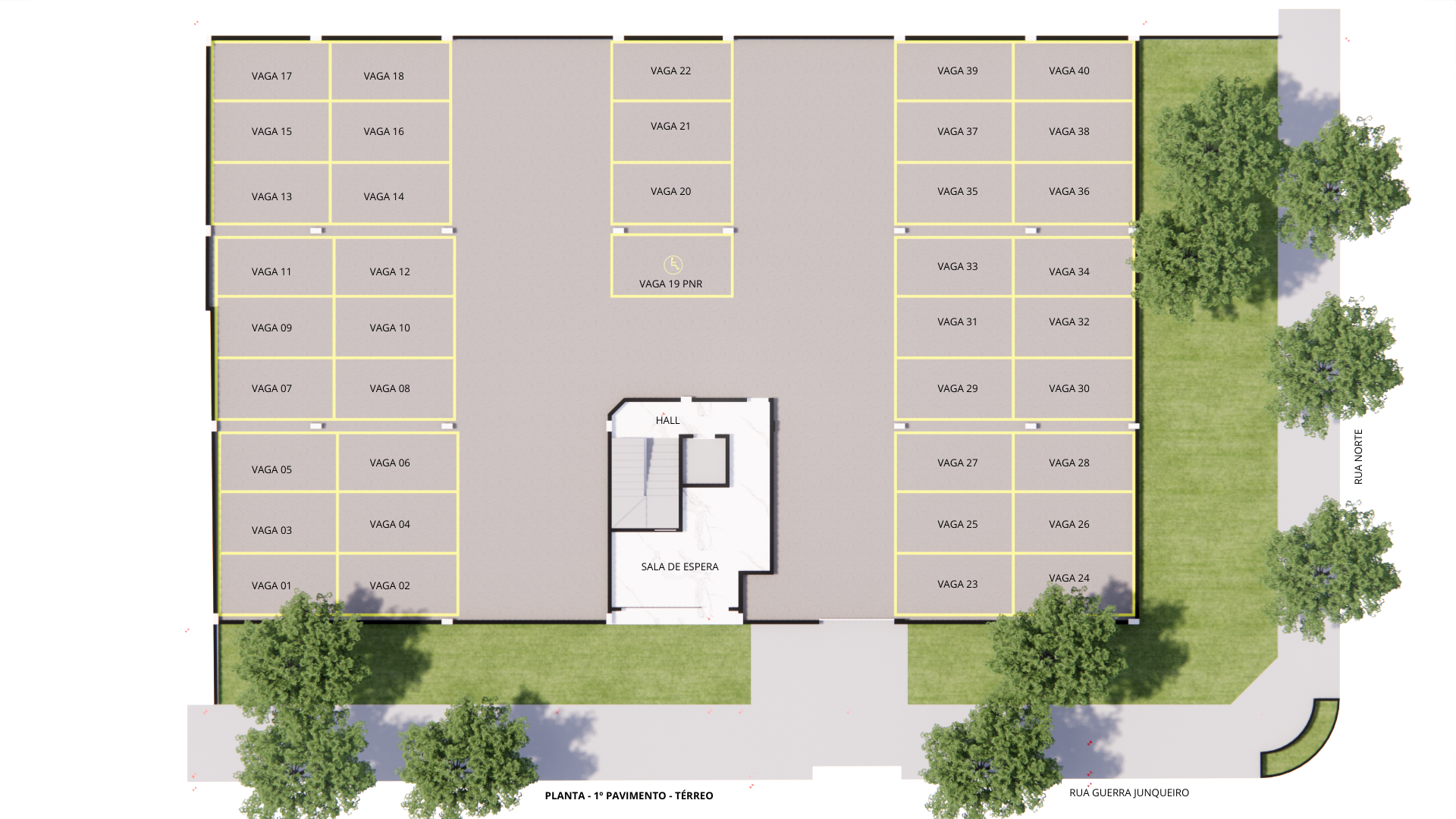 Planta Garagem — Pilotis