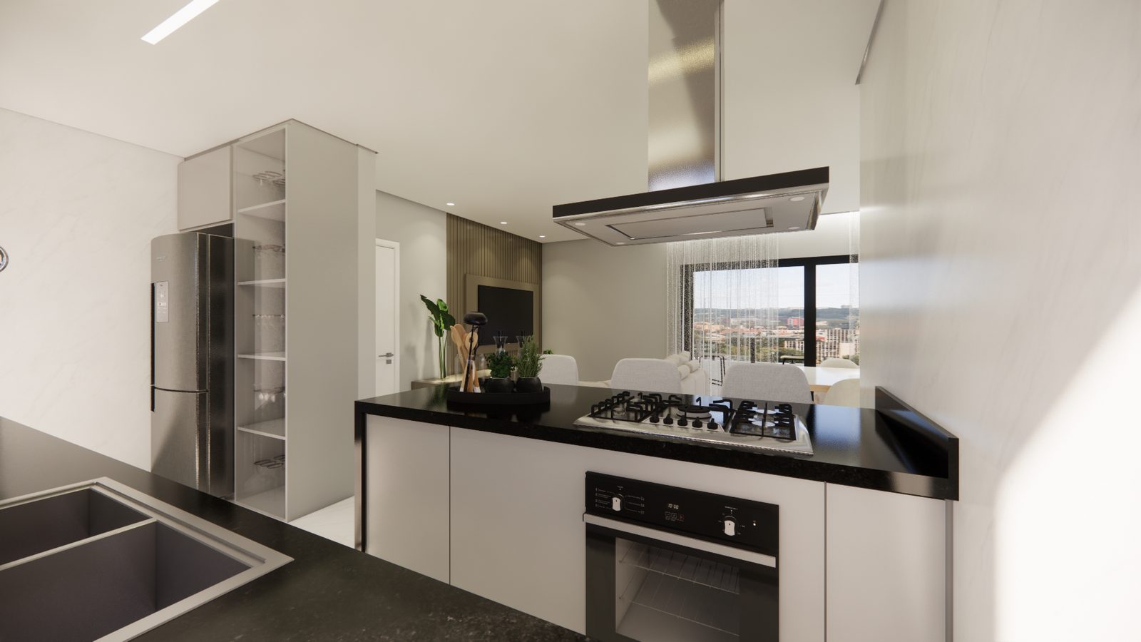 Cozinha com acabamento premium